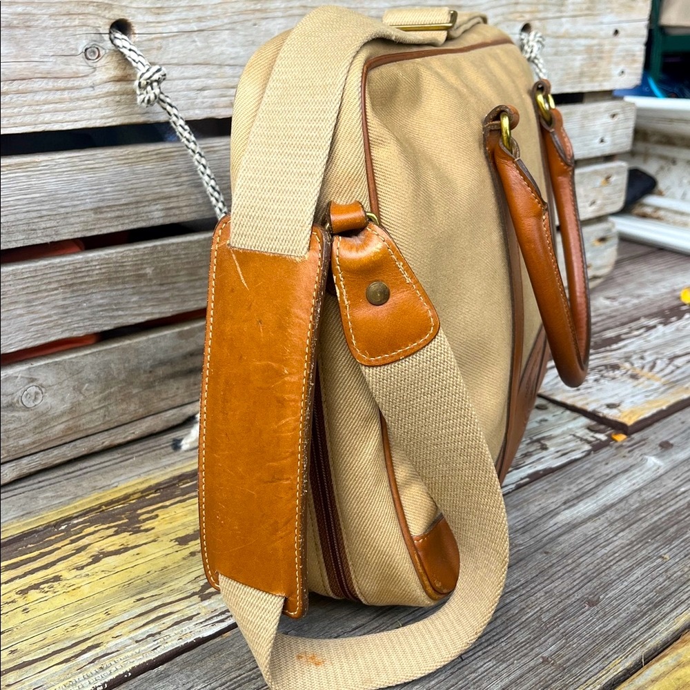 Vintage Ghurka No 105 Madison Canvas Leather Briefcase Messenger USA Rare - Picture 10 of 17